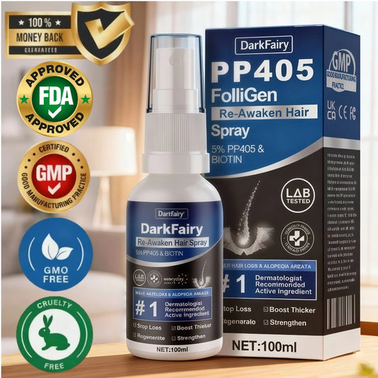 🔥FDA-Reviewed. Visible in 7 Days. Guaranteed-DarkFairy® PP405 FolliGen Re-Awaken Hair Spray